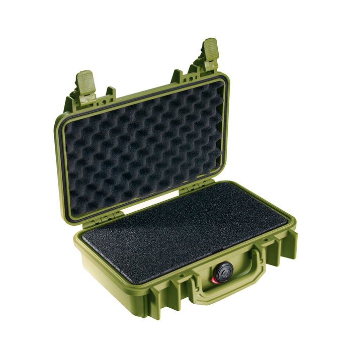 Estuche pelican protector verde con foam Mod. 1170