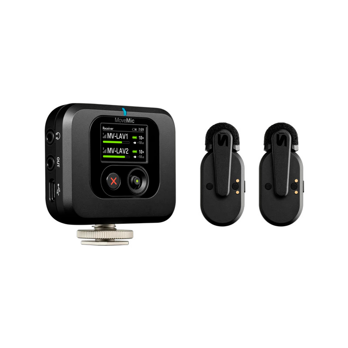 Microfonía lavalier con dos microfonos y receptor Mod. MV-TWO-KIT
