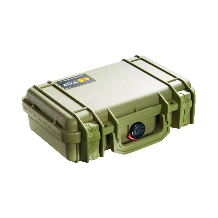 Estuche pelican protector verde con foam Mod. 1170