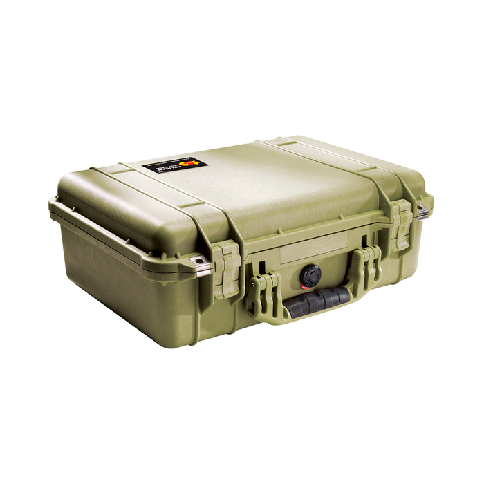 Estuche Pelican protector verde sin foam 1500