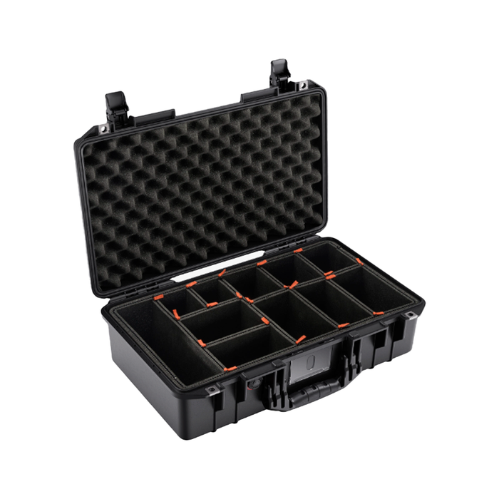 Estuche pelican air negro con divisores Mod. 015250-0051-110 - gbamusicstore