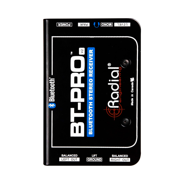 Caja directa activa de dos canales y receptor bluetooth radial Mod. BT-PROV2