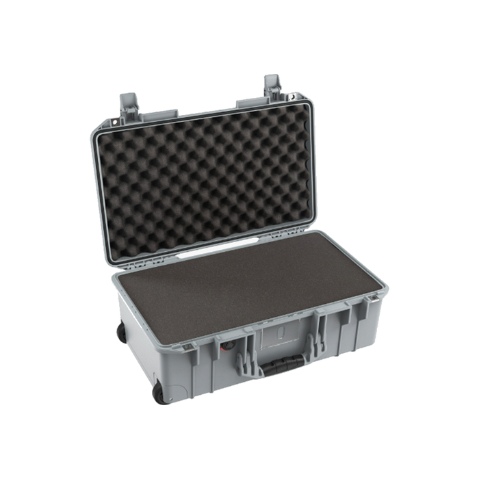 Estuche Pelican air plateado con foam 1535