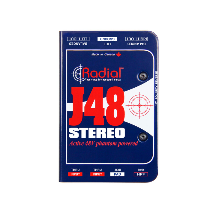 Caja directa radial activa j48 stereo Mod. J48STEREO