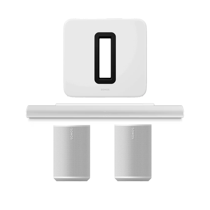 Bundle Sonos Home White 2 Era 100 WH + 1 Arc Wh + 1 SubGen4WH