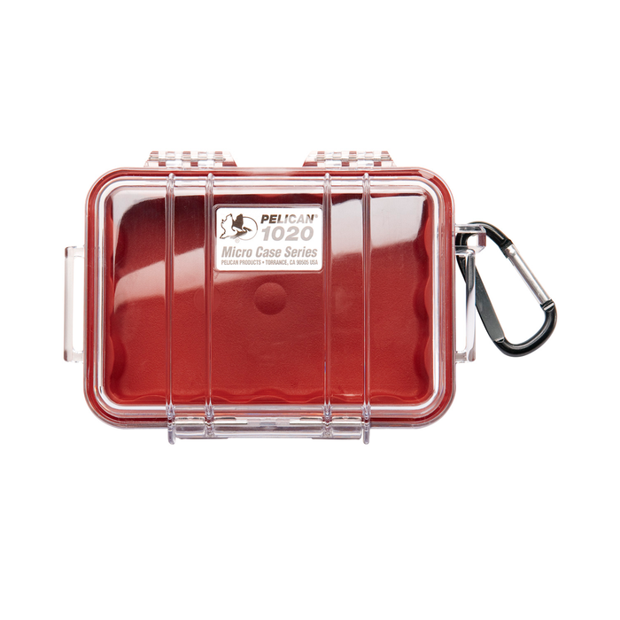 Micro case de protección Pelican Mod. 1020 (RED/CLEAR)