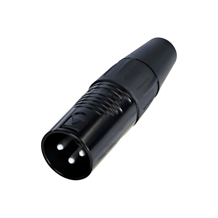 Conector xlr macho de carcasa negra rean Mod. RC3M-BAG