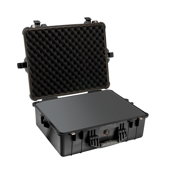 Estuche Pelican protector negro con foam Mod. 1600