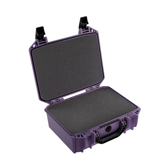 Estuche vault by Pelican morado con foam Mod. V200C