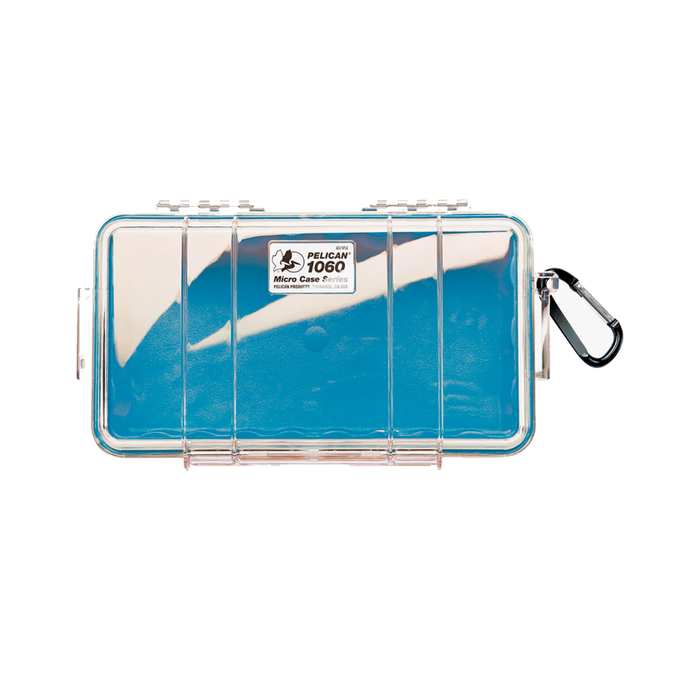 Micro case de protección pelican 1060 (blue/clear) - gbamusicstore