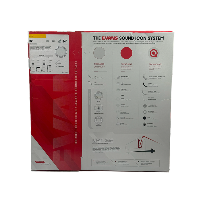 Parche 14" Evans Genera Dry Hd Mod. B14HD OPEN BOX