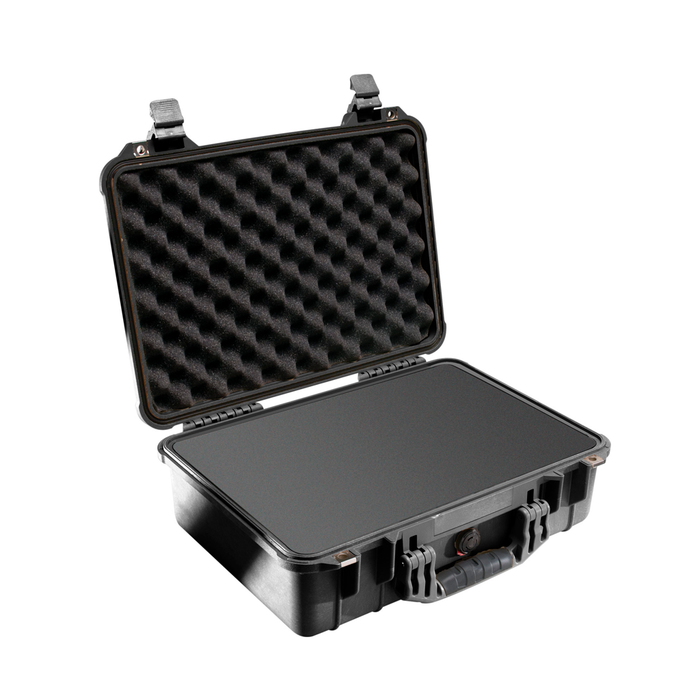 Estuche Pelican protector negro con foam Mod. 1500