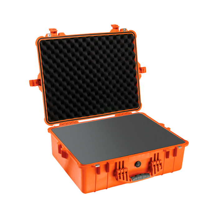 Estuche pelican protector naranja con foam Mod. 1600
