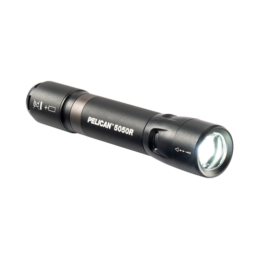 Linterna pelican de mano recargable negra Mod. 5050R - gbamusicstore