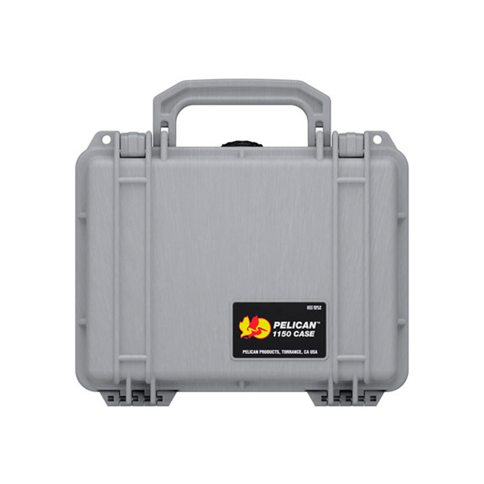 Estuche pelican protector plateado con foam Mod. 1150