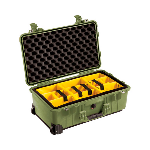 Estuche pelican protector verde con divisores acolchados Mod. 1514 - gbamusicstore