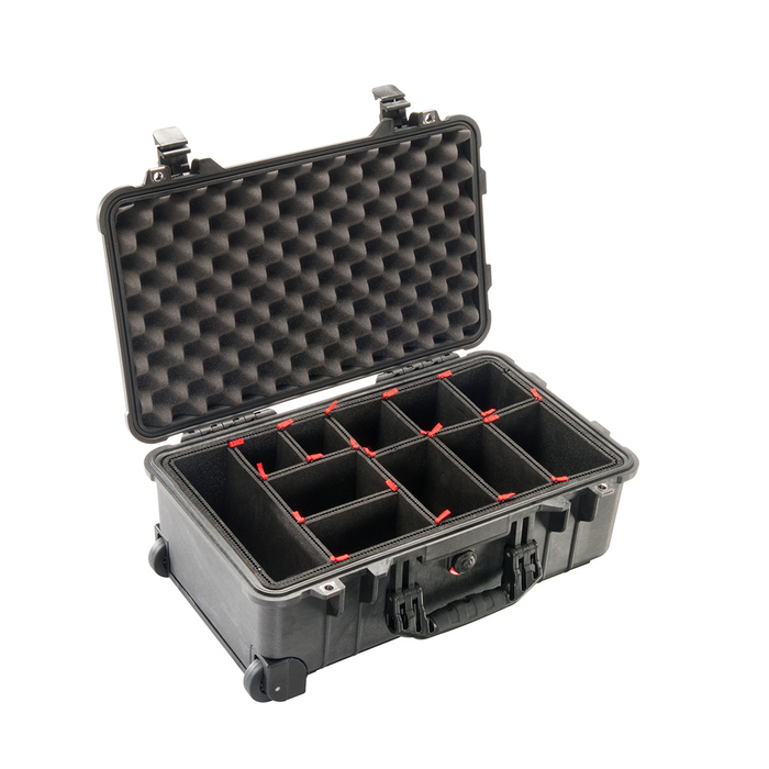 Estuche pelican protector negro con divisores Mod. 1510TP
