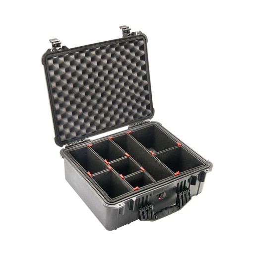 Estuche pelican protector negro con divisores TrekPak Mod. 1550TP - gbamusicstore