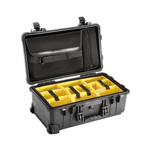 Estuche pelican protector negro con inserto para laptop y divisores acolchados Mod. 1510SC - gbamusicstore