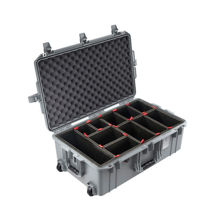 Estuche pelican air plateado con foam Mod. 1595