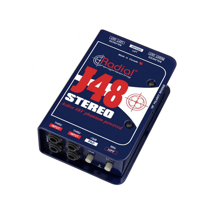 Caja directa radial activa j48 stereo Mod. J48STEREO