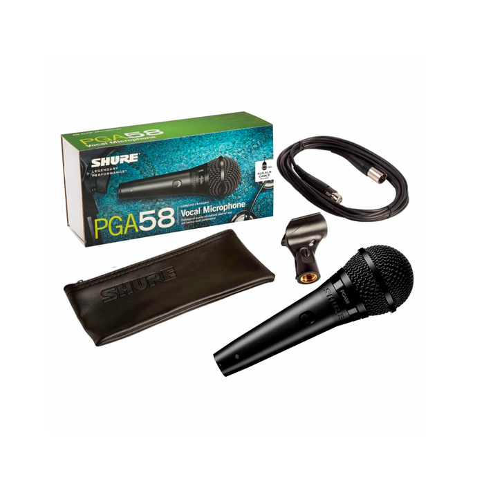 Microfono Vocal Shure Dinamico Con Interruptor, Cable 1/4" Pga58Qtr