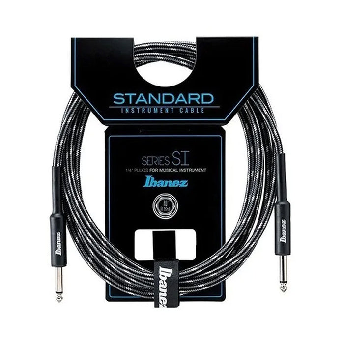 Cable 1/4"Ts Ibanez 3M Negro Gris Instrumento Si10-Cct - gbamusicstore