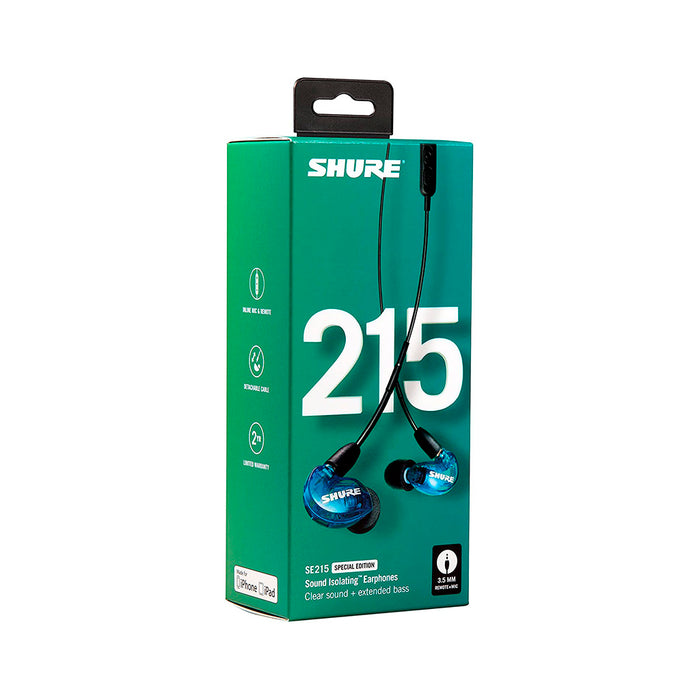 In Ear Shure Se215Spe-B-Uni Azul - gbamusicstore