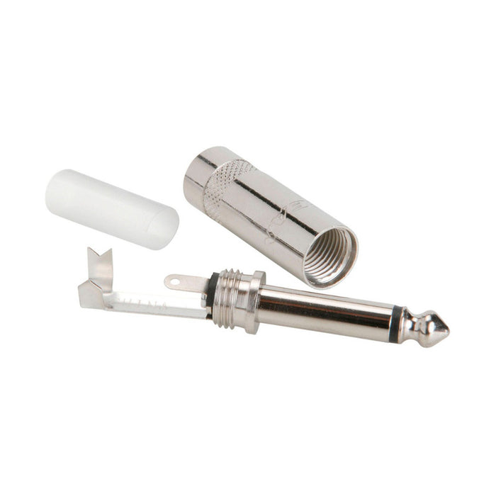 Conector De Audio TS Macho 1/4" (6.35 Mm) REAN NYS225B - Para Cables De Altavoz, Conexión Por Crimp