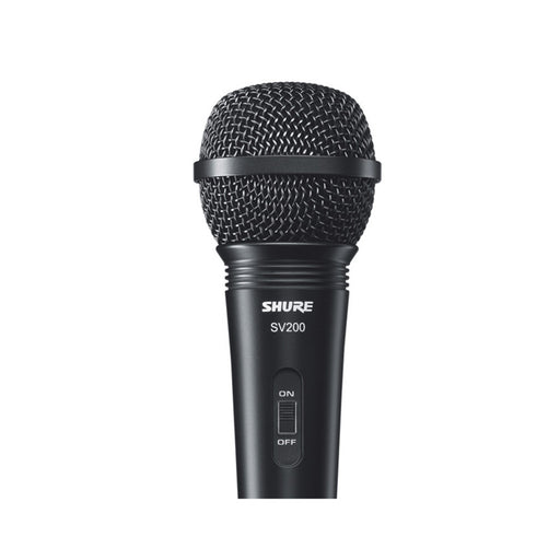 Microfono Vocal/Ins Shure Dinamico Karaoke, Coros, Interruptor, Cable Xlr-Xlr De 4.5 Mts Sv200 - gbamusicstore