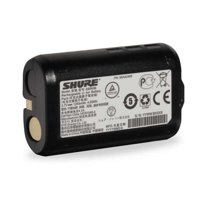 Batería Recargable Shure Para Transmisores Inalámbricos Mod. SB900B